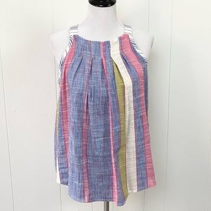 Antropologie Krisha sleeveless striped multicolor top Size S P